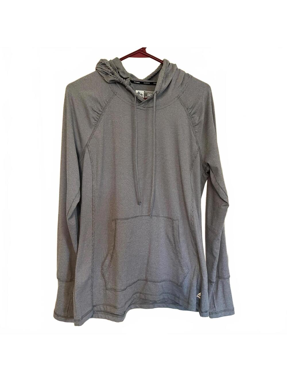 RBX Gray Hoodie Sweatshirt Athleisure Activewear Pullover